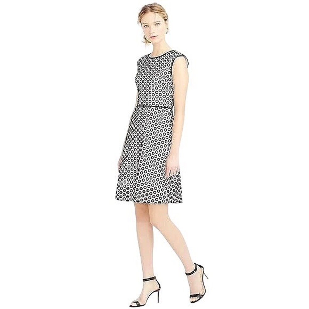 J. Crew Punch Out Eyelet Fit and Flare Dress 4 NwOT